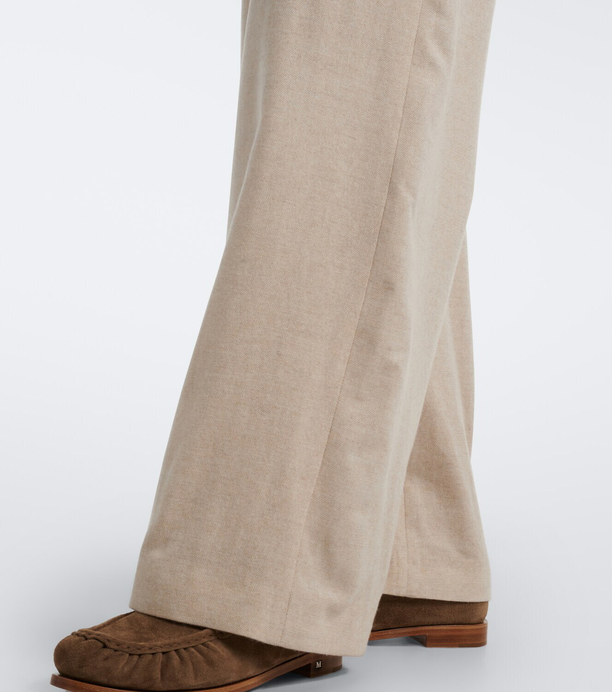 Eleventy Wool and cashmere wide-leg pants