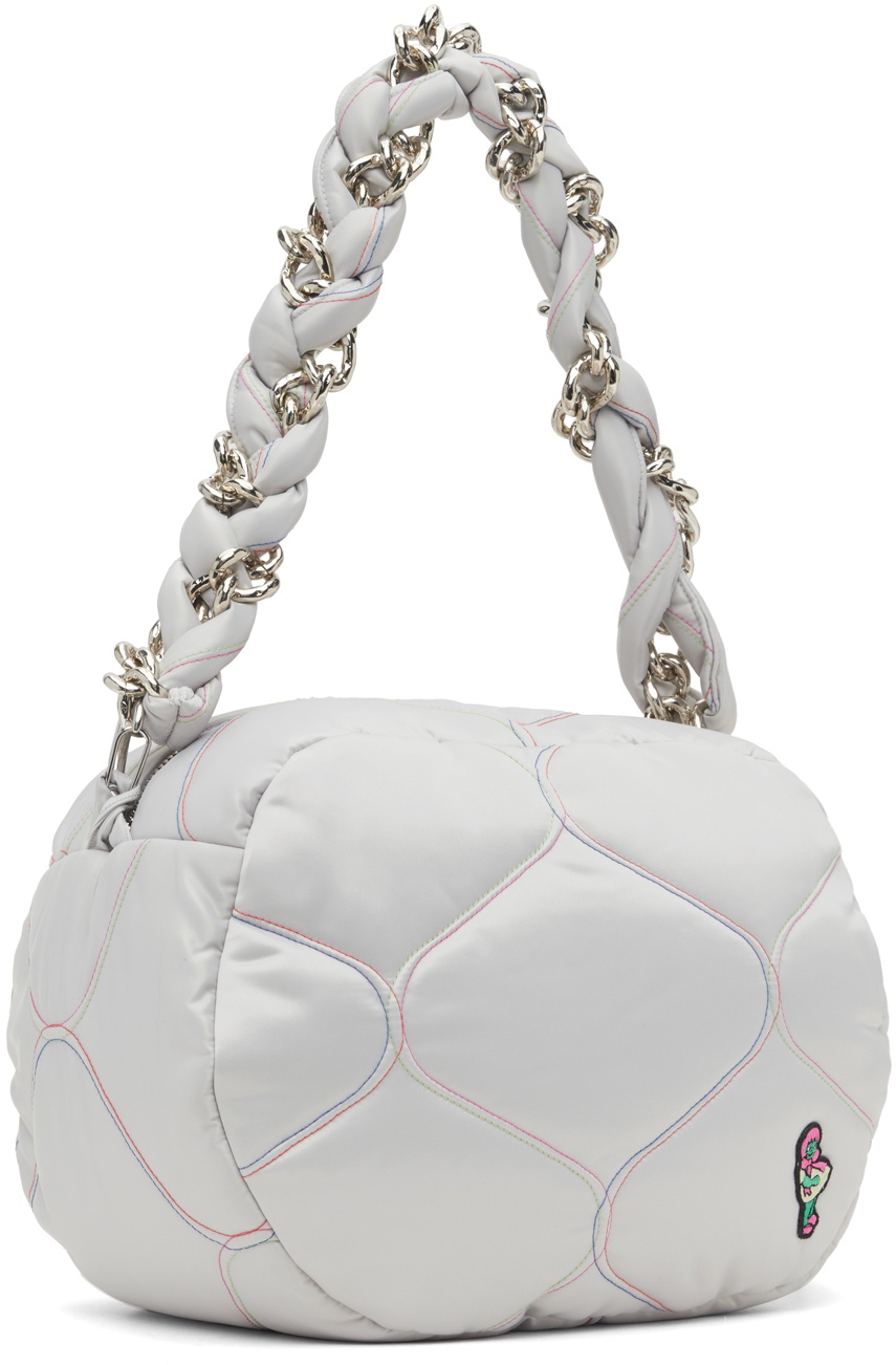 Chopova Lowena Silver Maria Mini Puffer Bag