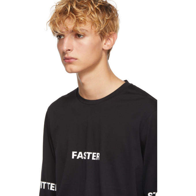 BLACKBARRETT by Neil Barrett Black Faster Long Sleeve T-Shirt