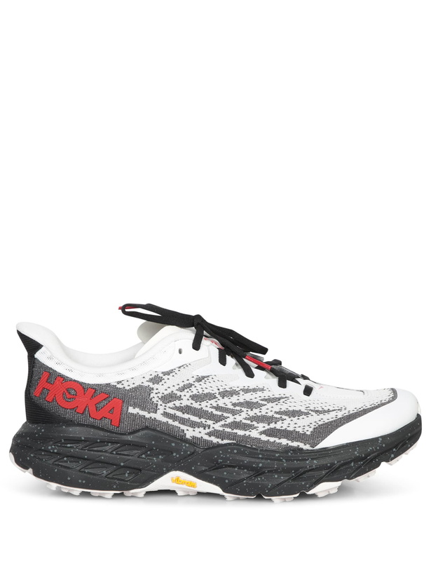 Photo: Hoka Speedgoat 5 Black-white Sneakers