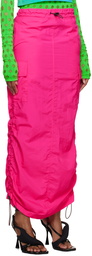 AGR Pink Drawstring Midi Skirt