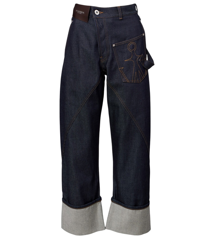 Photo: JW Anderson Twisted embroidered straight jeans