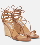 Aquazzura Bellissima 85 leather wedge sandals