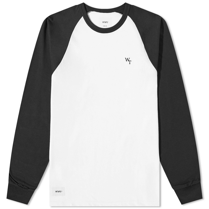 Photo: WTAPS Men's 05 Cut & Sew Raglan T-Shirt in Black/White