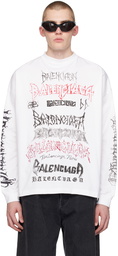 Balenciaga White DIY Metal Long Sleeve T-Shirt