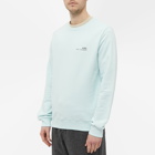 A.P.C. Men's Item Logo Crew Sweat in Light Blue