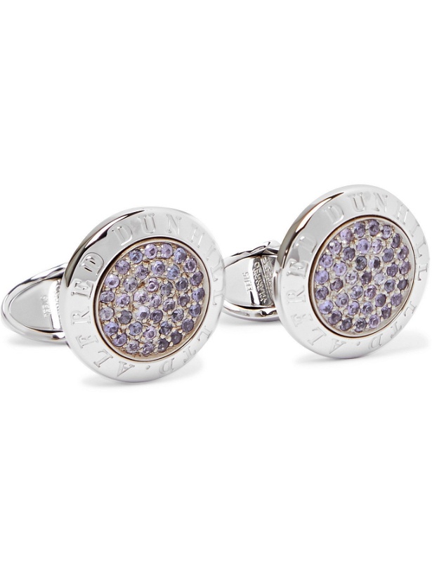 Photo: DUNHILL - Sterling Silver Sapphire Cufflinks - Silver