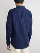 Aspesi - New Robert Button-Down Collar Checked Cotton-Flannel Shirt - Blue