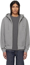 Maison Kitsuné Gray Bold Fox Head Hoodie