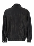 Dunst Black Jacket With Pockets On The Front And Elastic Hem In Leather Man