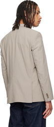 Hugo Taupe Double-Breasted Blazer