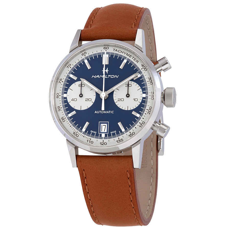 Hamilton Intra-Matic Chronograph Automatic Blue Dial Mens Watch ...