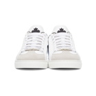 Dsquared2 White and Blue Lace-Up Sneakers