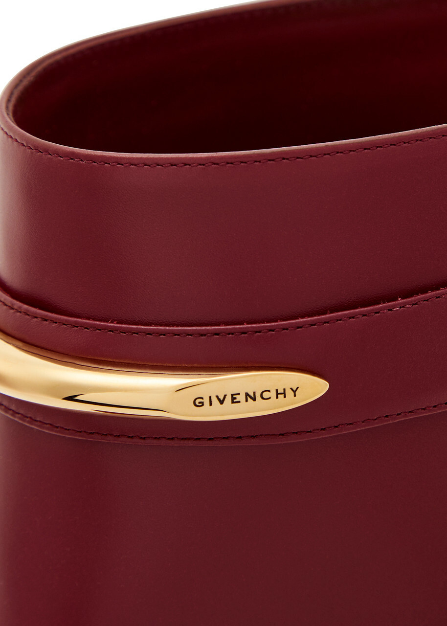 Givenchy Shark 95 Leather Mid-calf Boots Burgundy