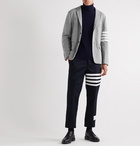 Thom Browne - Striped Melangé Cotton Blazer - Gray