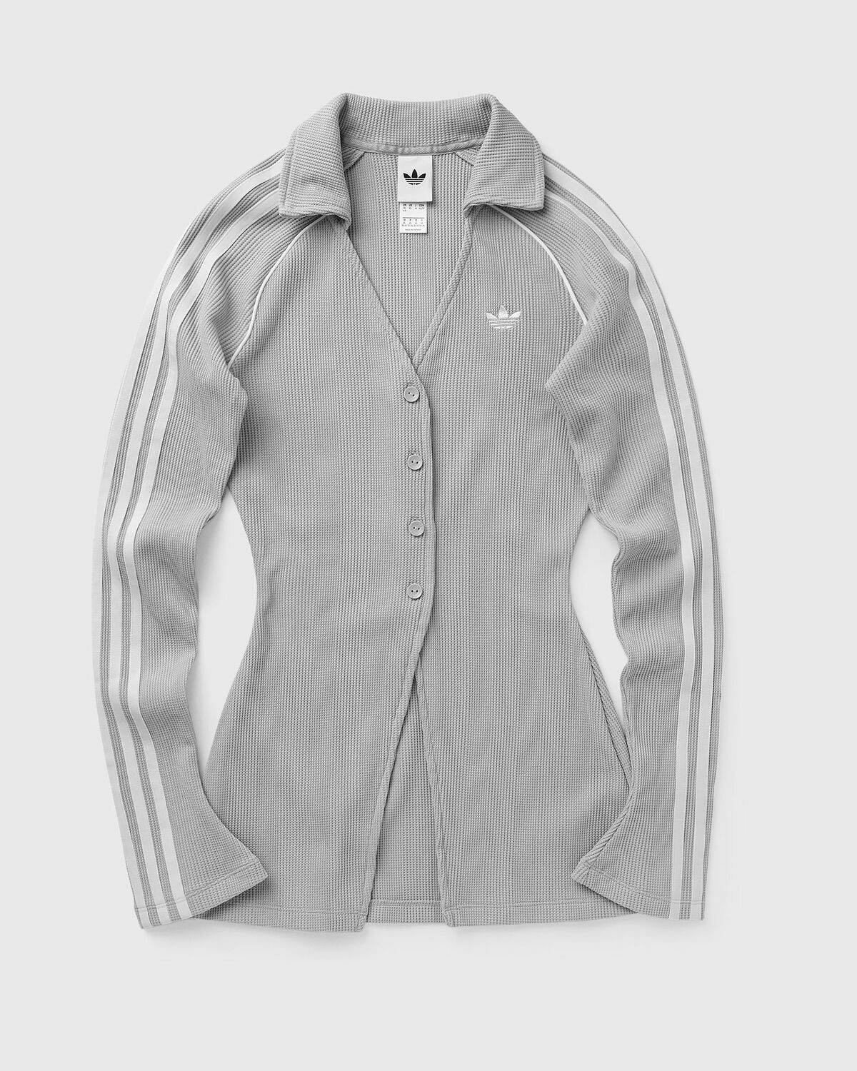 Adidas BUTTON DOWN TOP Grey Womens Longsleefe
