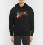 Givenchy - Faux Fur-Lined Printed Loopback Cotton-Jersey Hoodie - Men - Black