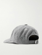 AMI PARIS - Logo-Embossed Brushed Virgin Wool-Flannel Baseball Cap