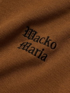 Wacko Maria - Logo-Embroidered Cotton Polo Shirt - Brown