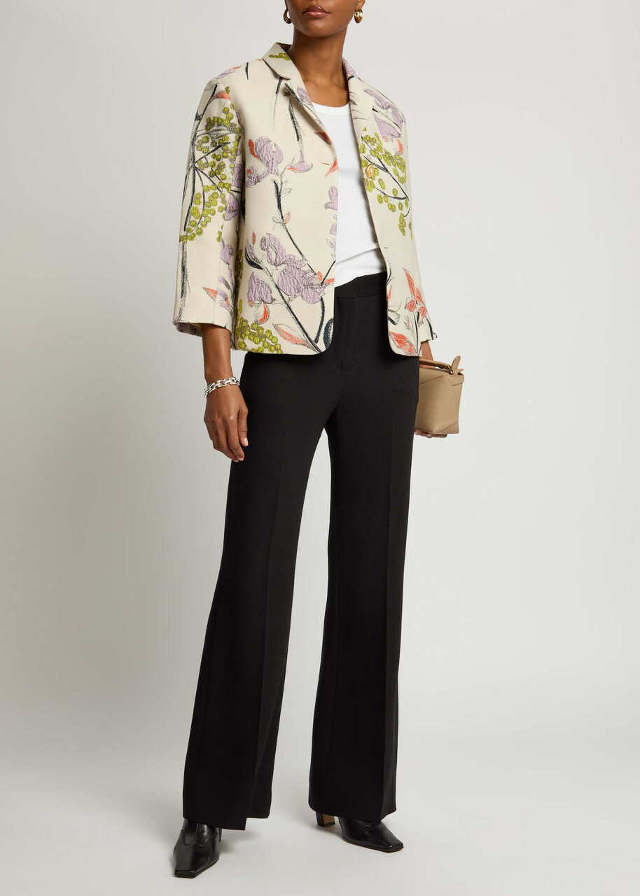 Stine Goya Floral-jacquard Woven Blazer Multicoloured 1