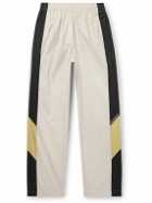 Marant - Bryton Wide-Leg Logo-Embroidered Colour-Block Cotton-Blend Shell Track Pants - Neutrals