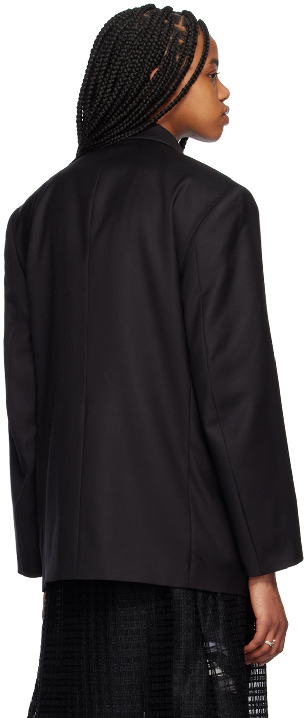 Youth Black Double-Breasted Blazer