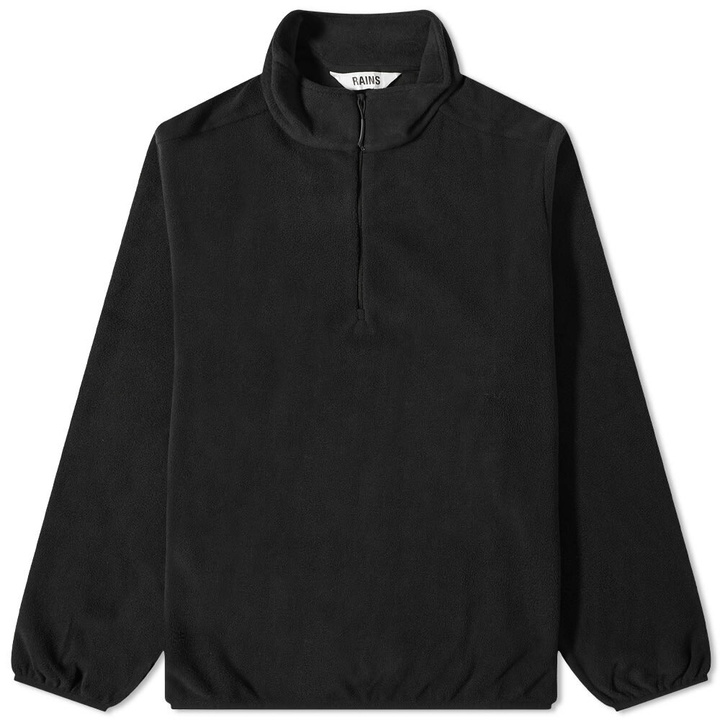 Photo: Rains Men's Quarter Zip Fleece Sweat in Black