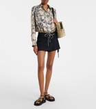 Loewe Paula's Ibiza cotton and silk crêpe skort