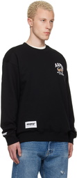AAPE by A Bathing Ape Black 'AAPER' Crew Neck Sweatshirt