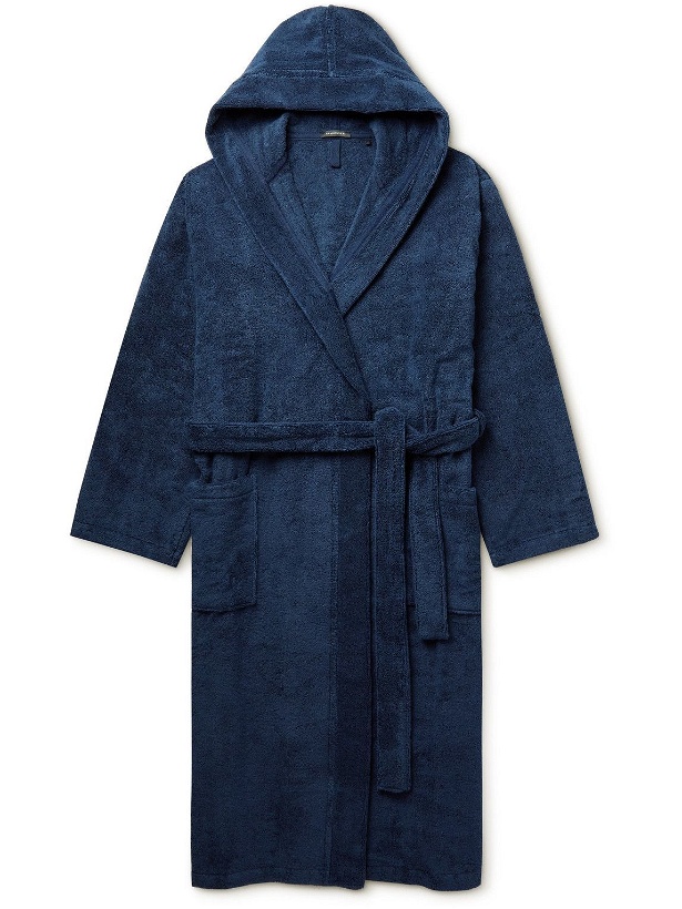 Photo: Schiesser - Essentials Cotton-Terry Hooded Robe - Blue