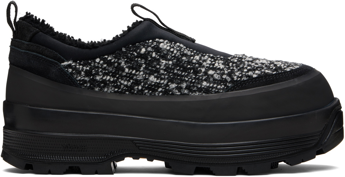 Diemme Black & White Badia Basso Shearling Sneakers