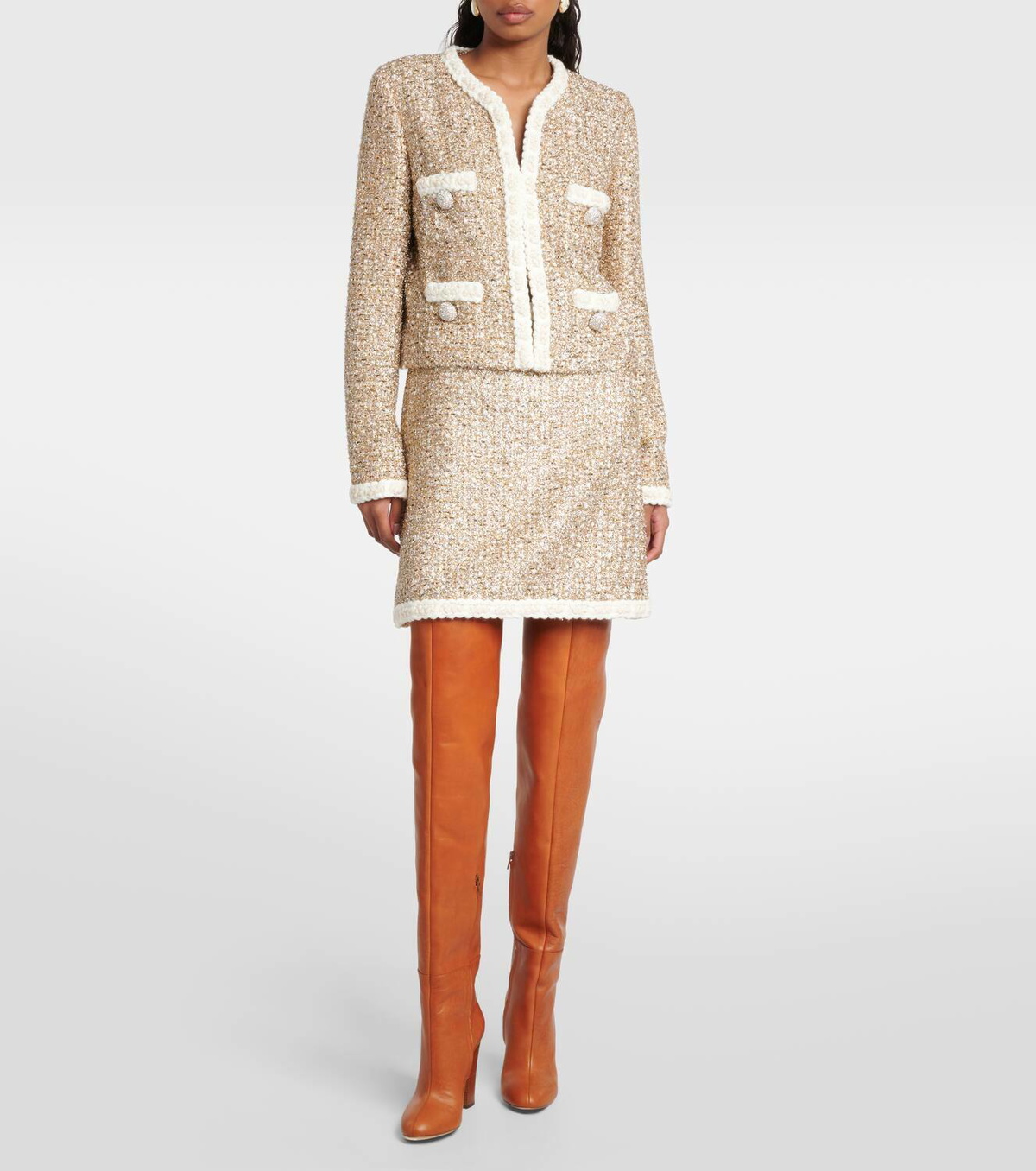 Giambattista Valli Leather knee-high boots