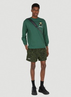 Breaker Fuzzy Stripe Shorts in Green