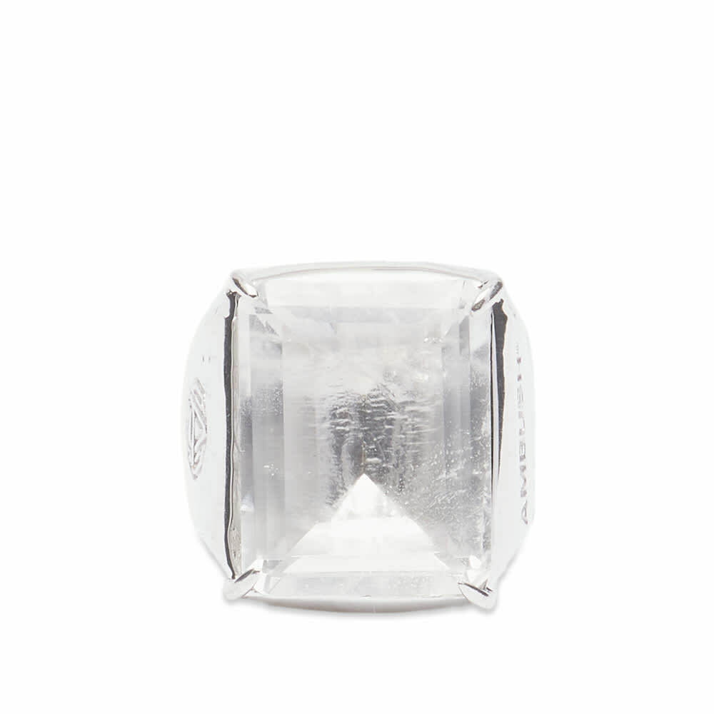 Photo: Ambush Men's Square Cut Stone Ring in Transparent