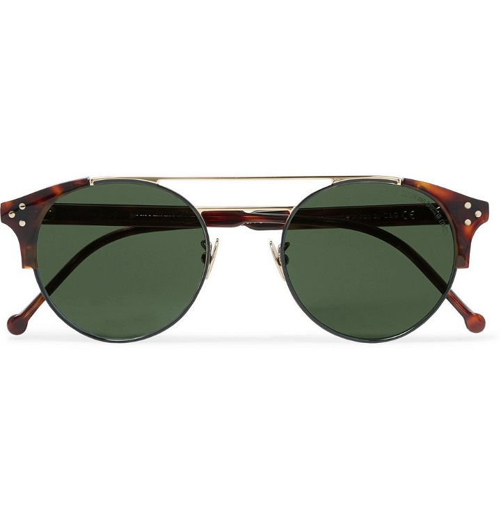Photo: Cutler and Gross - Round-Frame Tortoiseshell Acetate and Gold-Tone Sunglasses - Men - Brown