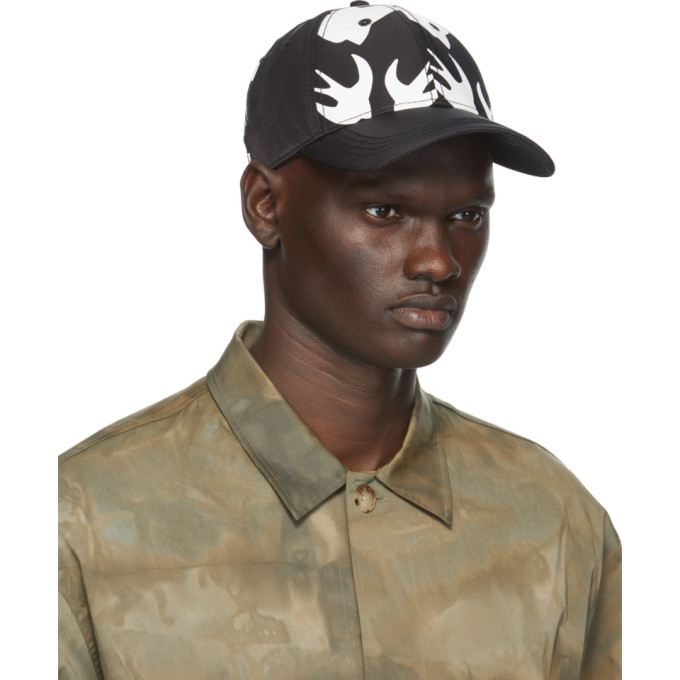 McQ Alexander McQueen Black and White Swallow Cap McQ Alexander
