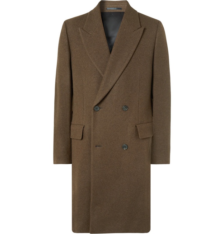 Photo: The Row - Mickey Slim-Fit Double-Breasted Yak Coat - Brown