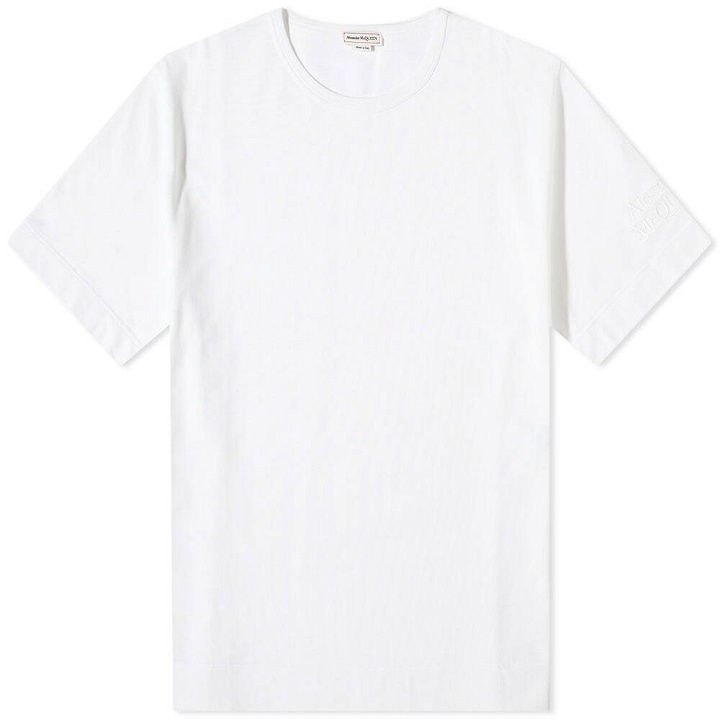 Photo: Alexander McQueen Men's Sleeve Logo T-Shirt in White