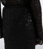 SIR Cassia sequined midi skirt