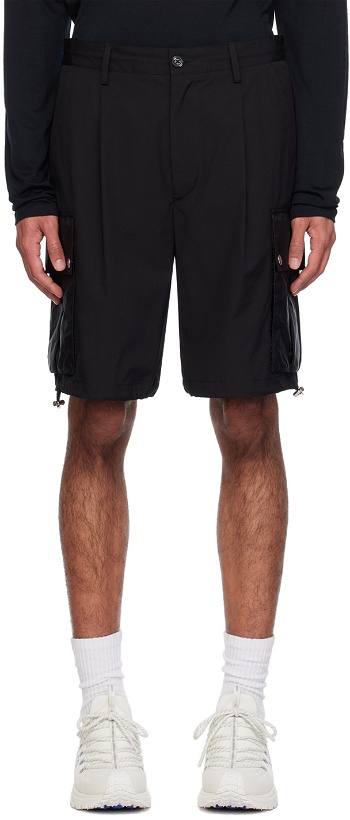 Photo: Moncler Black Pleated Shorts
