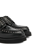 Valentino Studded Leather Derby Shoes Black
