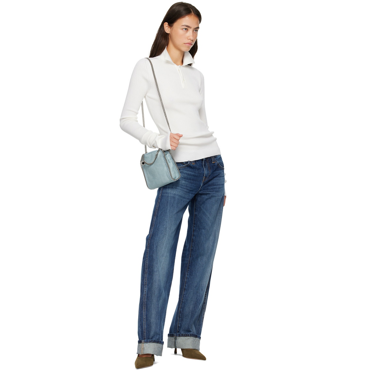 Stella McCartney Blue Falabella Tiny Shoulder Bag