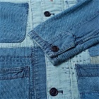 Blue Blue Japan Indigo Sashiko Patchwork Coverall Jacket