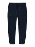 Paul Smith - Tapered Logo-Embroidered Waffle-Knit Cotton-Blend Sweatpants - Blue