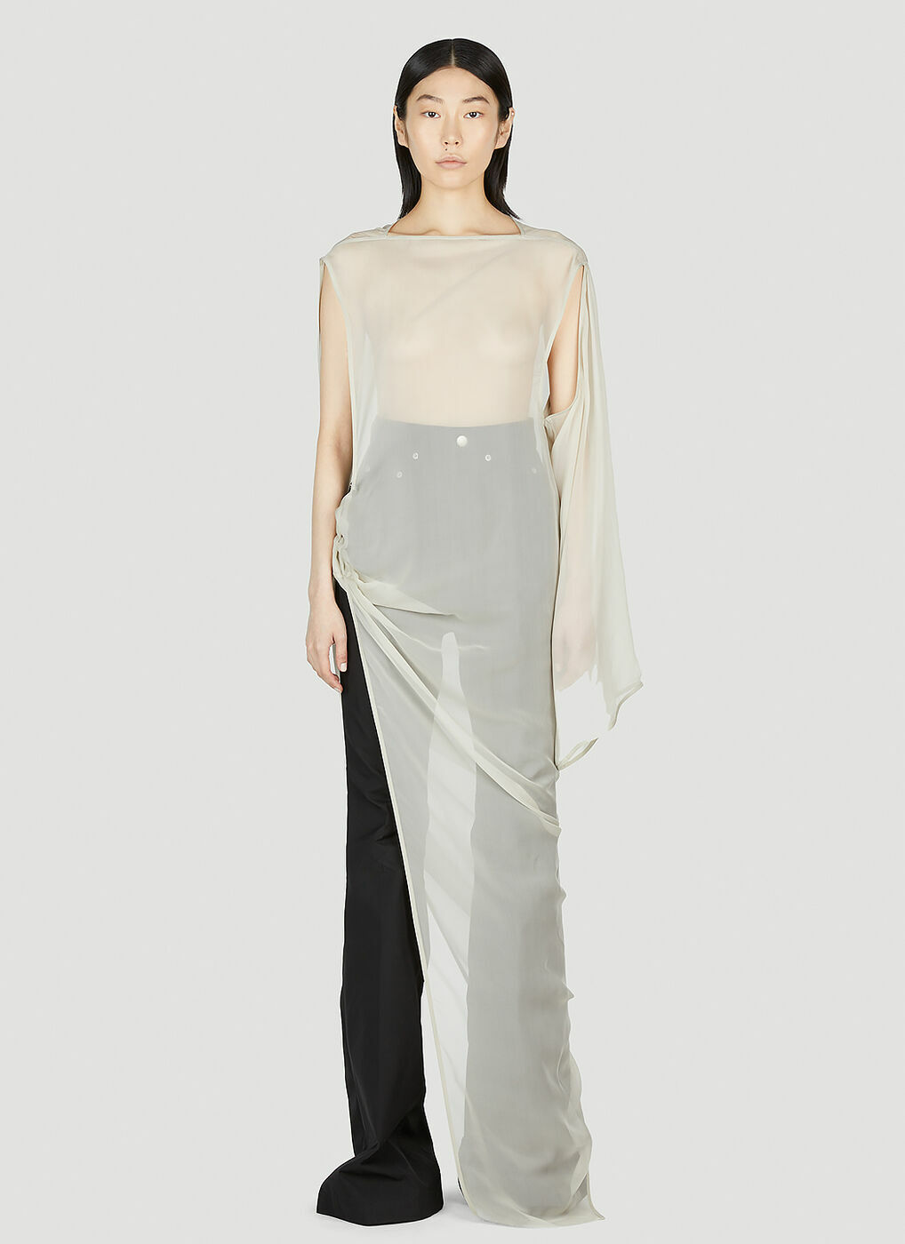 Rick Owens - Asymmetric Dress in Grey Rick Owens