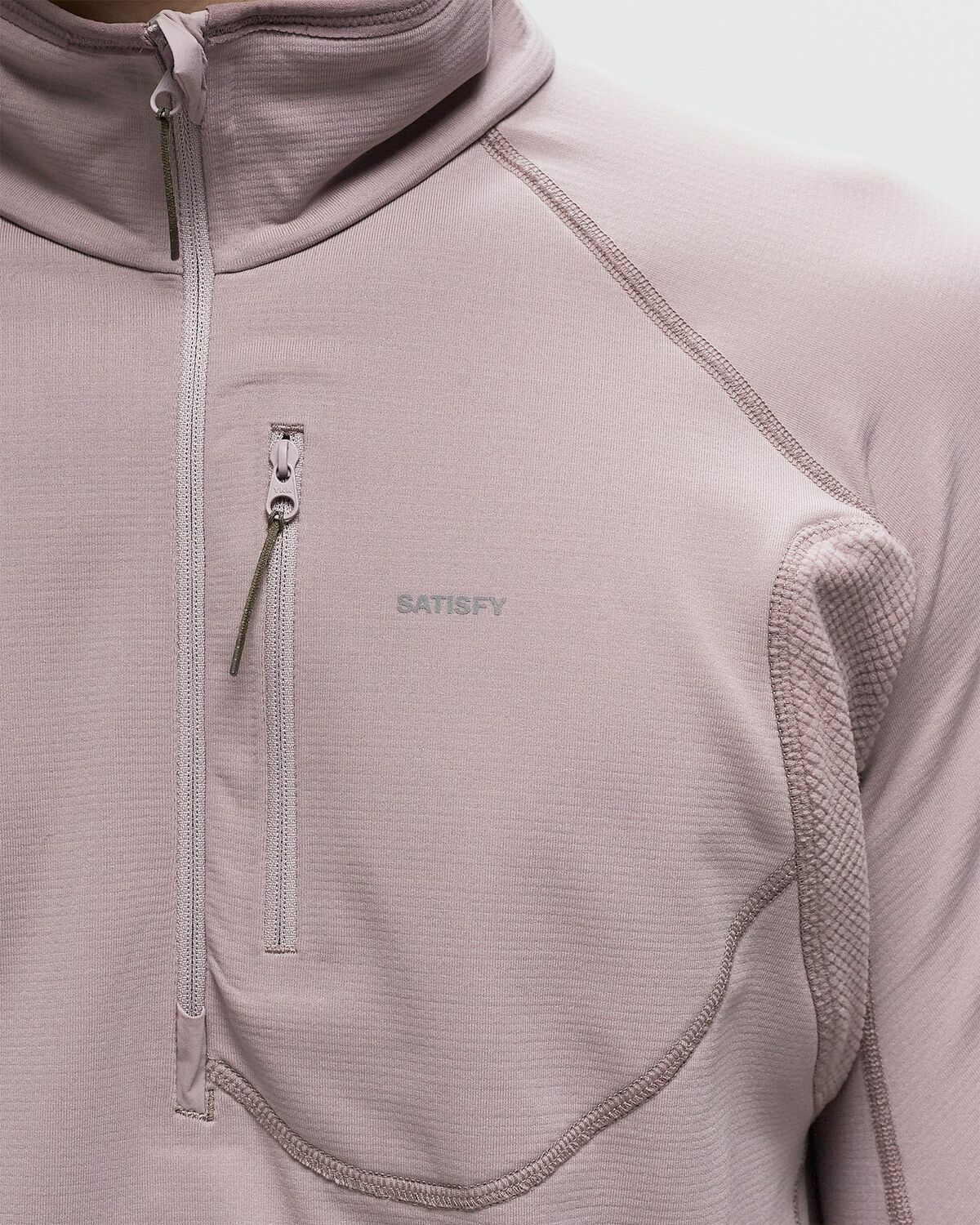 Satisfy Running Ghost Fleece Half Zip Purple Half Zips Satisfy