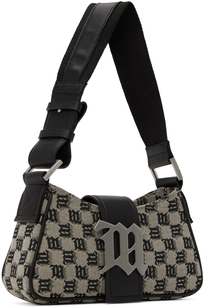 MISBHV Black & Taupe Jacquard Monogram Small Bag