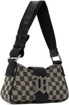 MISBHV Black & Taupe Jacquard Monogram Small Bag