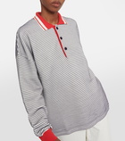 The Upside Wonder Knit striped cotton polo top