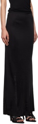 Helmut Lang Black Slit Maxi Skirt